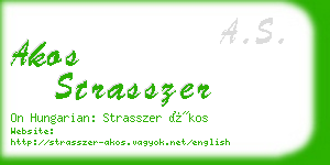 akos strasszer business card